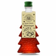 Zestaw 20 syropów o smaku wiśniowym w butelkach choinkach 250 ml w serca – zdjęcie produktowe