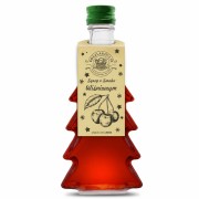 Syrop o smaku wiśnia – butelka choinka 250 ml, wzór gładka (składnik zestawu)
