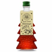 Syrop o smaku wiśnia – butelka choinka 250 ml, wzór serca (składnik zestawu)