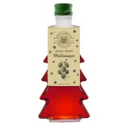 Syrop o smaku malinowym w gładkiej szklanej butelce choince 250 ml – zdjęcie produktowe