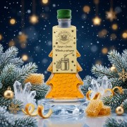 Zestaw 20 syropów o smaku miodu z cytryną w butelkach choinkach 250 ml w serca – lodowe kryształy