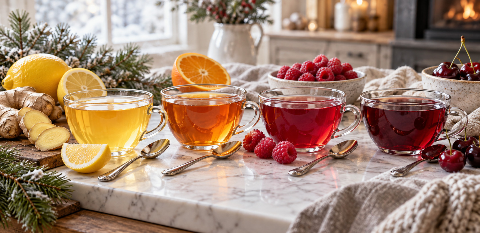 Degustacja czterech smaków zimowej herbaty